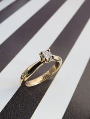 Anillo De Compromiso Solitario Recto (3)