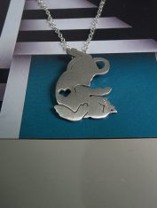 Dije Silueta Gato con Corazón (4)